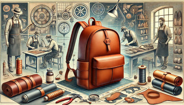 Image showcasing the craftsmanship behind leather backpacks