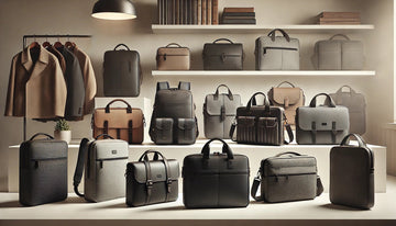 Image showcasing stylish and functional laptop bags in a professional setting