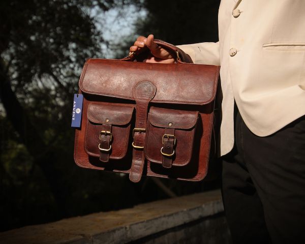Buy Leather Satchel Leather Laptop Bag Satchel Purse Leather Messenger Bag  Men Monogrammed Crossbody Purse Online in India - Etsy