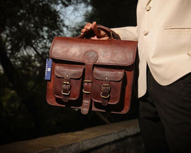 Luxury Designed Handmade Genuine Leather Women's Business Handbag