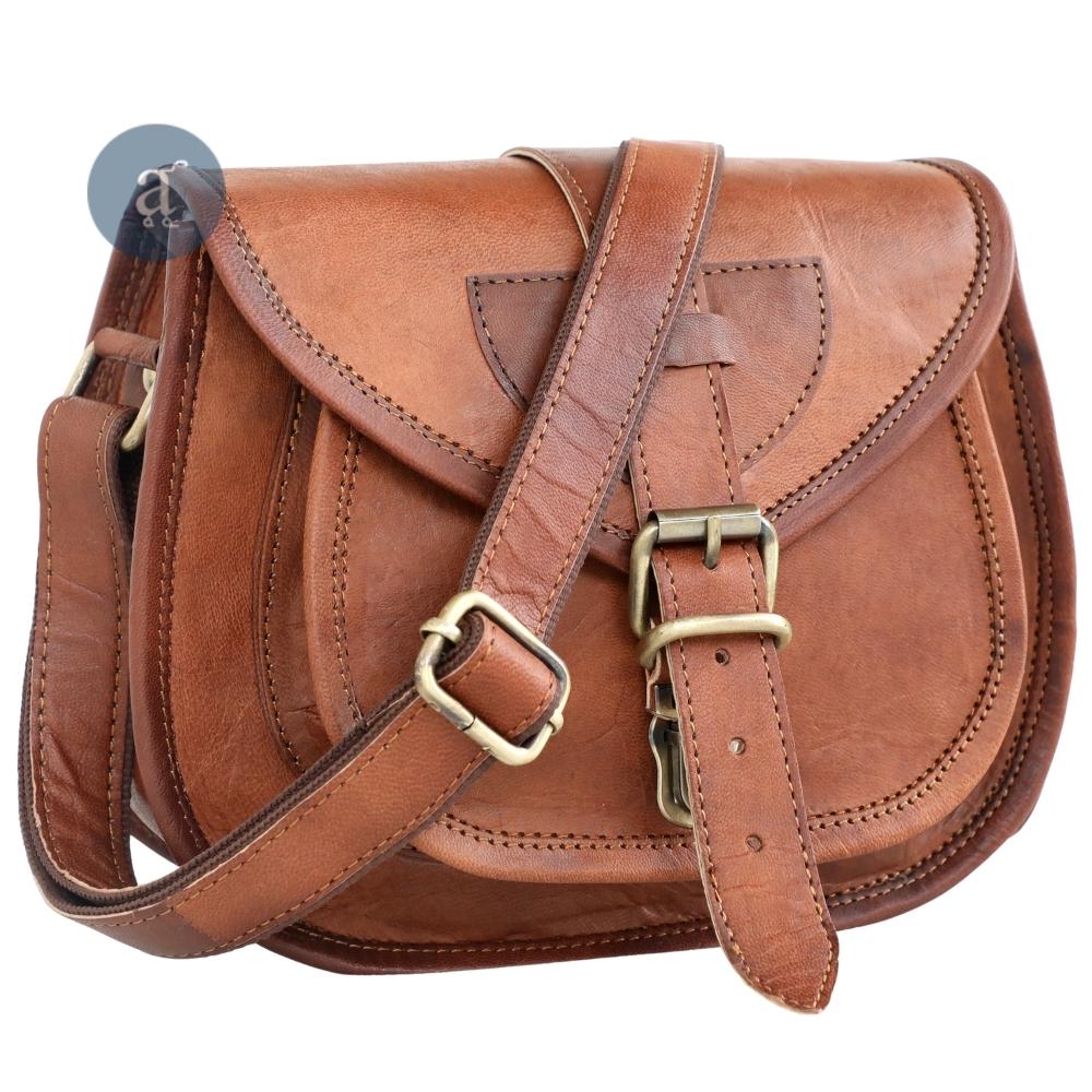 Popular Vintage Leather Saddle Purse