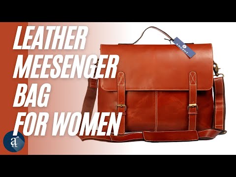 Leather Messenger Bag For Women - Laptop Messenger For Women